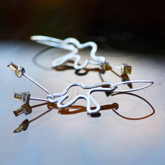 Large Natural Citrine Earrings Sterling Silver 925 , November Birthstone - Picture 5 of 5